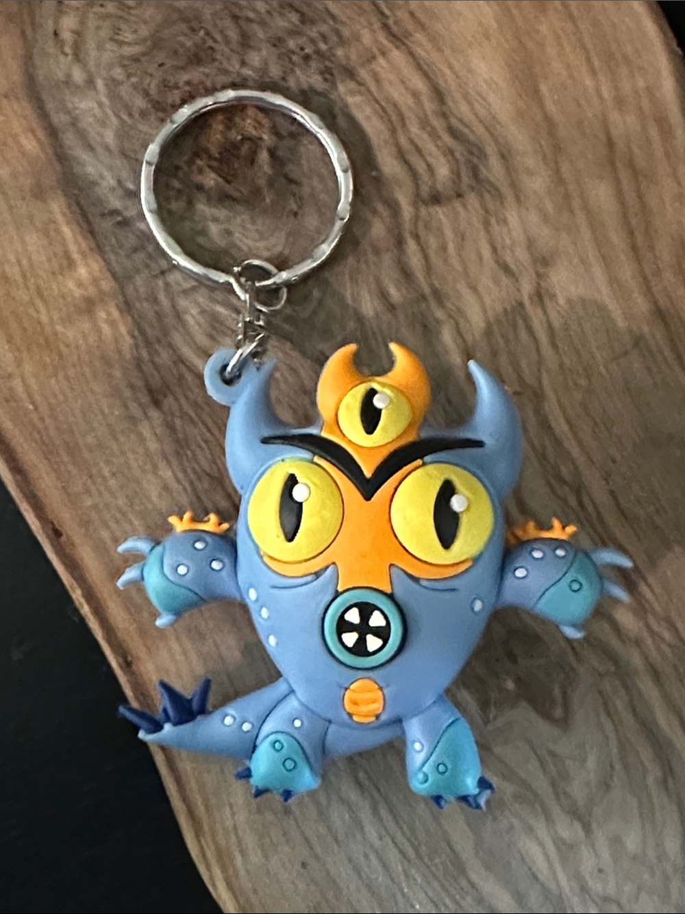 Disney FRED Big Hero 6 Blue & Orange Monster Keychain Toy 3D backpack charm